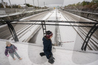 Houston Hit With Arctic Snow Storm