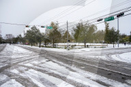 Houston Hit With Arctic Snow Storm
