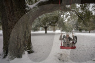 Houston Hit With Arctic Snow Storm