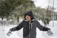 Houston Hit With Arctic Snow Storm
