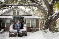 Houston Hit With Arctic Snow Storm