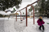 Houston Hit With Arctic Snow Storm