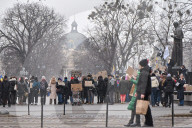 Lyiv rally for Ukrainian POWs 