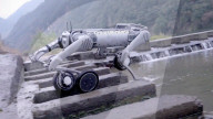 New robot dog at home in water