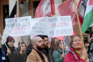 Roma, manifestazione giorno dell memoria per la Palestina contro Israele 
