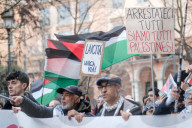 Roma, manifestazione giorno dell memoria per la Palestina contro Israele 