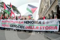 Roma, manifestazione giorno dell memoria per la Palestina contro Israele 