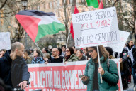 Roma, manifestazione giorno dell memoria per la Palestina contro Israele 