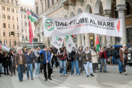 Roma, manifestazione giorno dell memoria per la Palestina contro Israele 