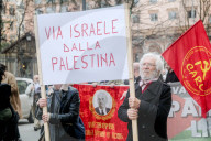 Roma, manifestazione giorno dell memoria per la Palestina contro Israele 