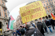 Roma, manifestazione giorno dell memoria per la Palestina contro Israele 