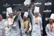 La France remporte la 2ème place de la Coupe du monde de pâtisserie lors du Salon Internationa de la Restauration (SIRHA) à Lyon