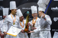 La France remporte la 2ème place de la Coupe du monde de pâtisserie lors du Salon Internationa de la Restauration (SIRHA) à Lyon