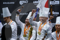 La France remporte la 2ème place de la Coupe du monde de pâtisserie lors du Salon Internationa de la Restauration (SIRHA) à Lyon