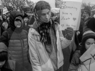 Freezing rain dampens mood in Washington ahead of Trump's inauguration - photo essay