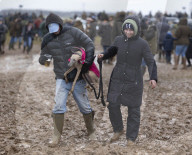 Former UK Prime Minister David Cameron attends Cocklebarrow Point to Point races