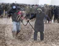 Former UK Prime Minister David Cameron attends Cocklebarrow Point to Point races