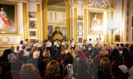 Concert of the Orchestra of Recycled Instruments and Cateura at Lancaster House, London, UK.