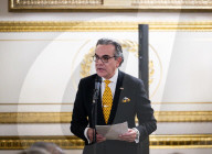 Concert of the Orchestra of Recycled Instruments and Cateura at Lancaster House, London, UK.