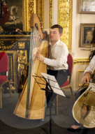 Concert of the Orchestra of Recycled Instruments and Cateura at Lancaster House, London, UK.