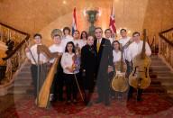 Concert of the Orchestra of Recycled Instruments and Cateura at Lancaster House, London, UK.