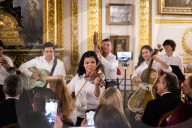 Concert of the Orchestra of Recycled Instruments and Cateura at Lancaster House, London, UK.