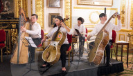 Concert of the Orchestra of Recycled Instruments and Cateura at Lancaster House, London, UK.