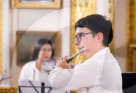Concert of the Orchestra of Recycled Instruments and Cateura at Lancaster House, London, UK.