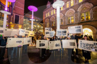 Holocaust Memorial Day event at Liverpool Street Station, London, UK.