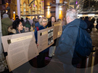 Holocaust Memorial Day event at Liverpool Street Station, London, UK.