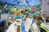 Kharkiv children forced to learn underground as Russia targets schools