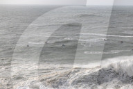 Storm Herminia creates huge waves on Portugal beach