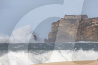 Storm Herminia creates huge waves on Portugal beach