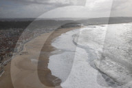 Storm Herminia creates huge waves on Portugal beach