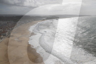 Storm Herminia creates huge waves on Portugal beach
