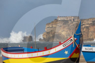 Storm Herminia creates huge waves on Portugal beach