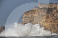 Storm Herminia creates huge waves on Portugal beach