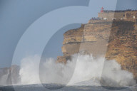 Storm Herminia creates huge waves on Portugal beach