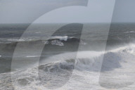 Storm Herminia creates huge waves on Portugal beach