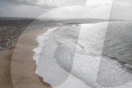 Storm Herminia creates huge waves on Portugal beach