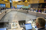 European Commission meets to adopt Competitiveness Compass in Brussels, Belgium.