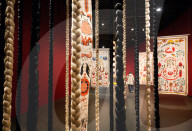 Citra Sasmita: Into Eternal Land exhibition at The Curve at the Barbican Centre, London, UK.