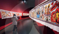 Citra Sasmita: Into Eternal Land exhibition at The Curve at the Barbican Centre, London, UK.