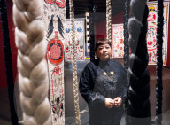 Citra Sasmita: Into Eternal Land exhibition at The Curve at the Barbican Centre, London, UK.