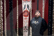 Citra Sasmita: Into Eternal Land exhibition at The Curve at the Barbican Centre, London, UK.