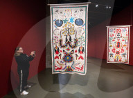 Citra Sasmita: Into Eternal Land exhibition at The Curve at the Barbican Centre, London, UK.