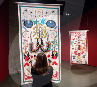 Citra Sasmita: Into Eternal Land exhibition at The Curve at the Barbican Centre, London, UK.