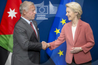 Von der Leyen welcomes Jordan's King Abdullah II and Crown Prince Al-Hussein