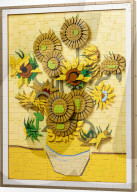 Une version Lego du tableau emblématique des Tournesols de Vincent van Gogh a été créée