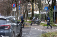 Milano - Incidente fra un&#x2019;automobile e una motocicletta 
